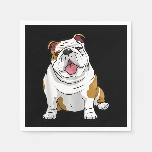 Serviette En Papier Bulldogs anglais Awesome Funny Bulldog Pups Chiens (Devant)