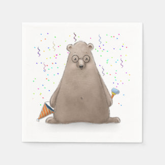 Serviette En Papier Bulle l'Anniversaire de enfant de l'ours