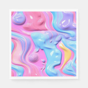 Serviette En Papier Bulle plastique brillante Abstraite