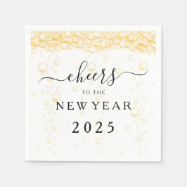 Serviette En Papier Bulles de Fizz Élégantes pour le Nouvel An