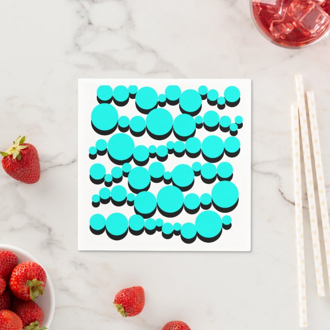 Serviette En Papier Bulles pois (En situation)