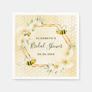 Serviette En Papier Bumble abeille jaune nid d'abeille
