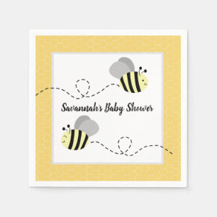 Serviette En Papier Bumble jaune gris Customisé
