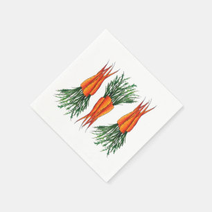 Serviette En Papier Bunch de carottes Orange Vegetable Veggie Garden