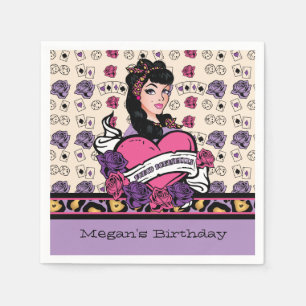 Serviette En Papier Bunco, Pin-up