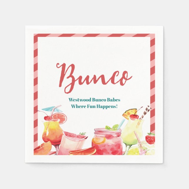 Serviette En Papier Bunco, quartier de loisirs d'été (Devant)