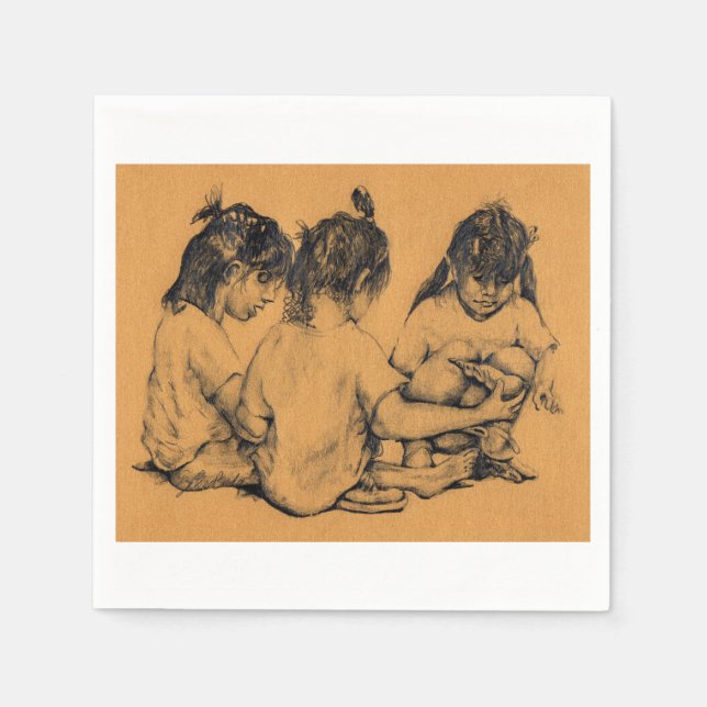 Serviette En Papier Bunnies Plage (Devant)