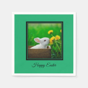 Serviette En Papier Bunny Happy Napkins de Pâques
