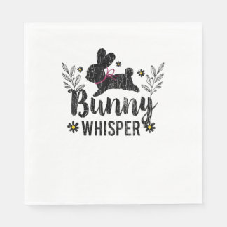 Serviette En Papier Bunny Whisperer Funny Lapin Graphisme lapin