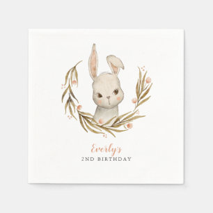 Serviette En Papier Bunny Woodland thème Fille fête d'anniversaire