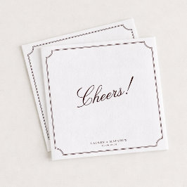Serviette En Papier Burgundy Wedding Napkins Cheers