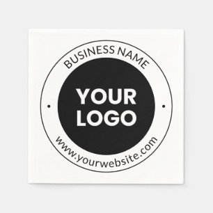 Serviette En Papier Business Name & Website ou Slogan, Merci Etc.