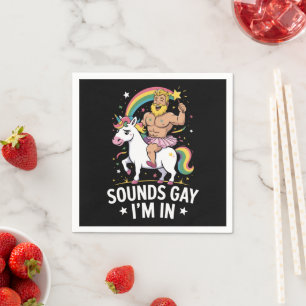 Serviette En Papier Ça a l'air gay, j'entre