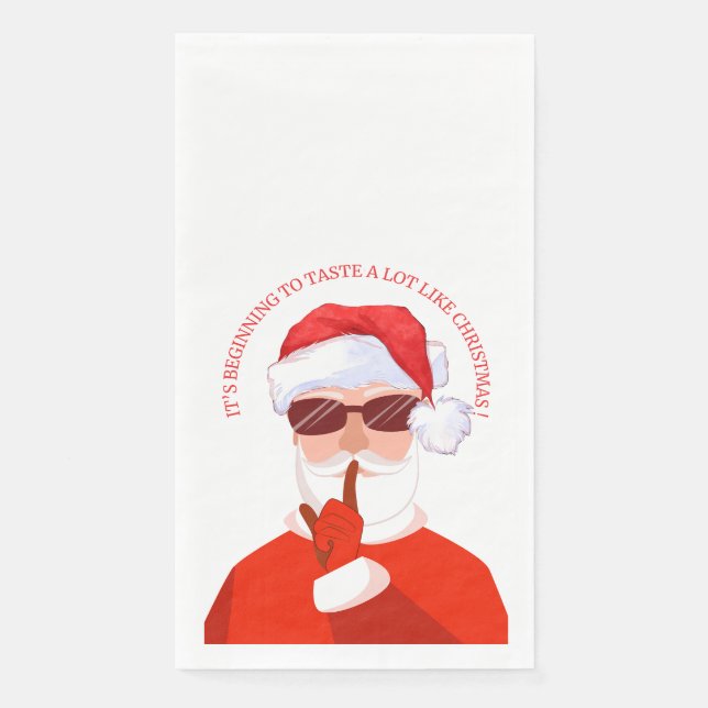 Serviette En Papier Ça commence à ressembler à Noël ! (Devant)