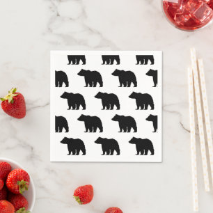 Serviette En Papier Cabine de silhouette de l'ours