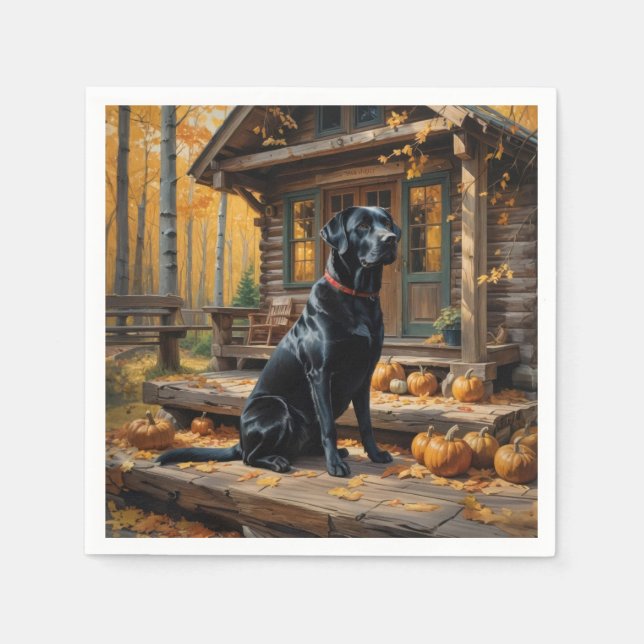 Serviette En Papier Cabine du journal de l'extracteur Black Labrador A (Devant)