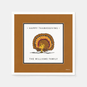 Serviette En Papier cacahuètes Bon thanksgiving Woodstock Turquie