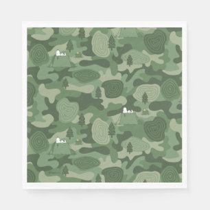 Serviette En Papier cacahuètes Camouflage Snoopy & Woodstock