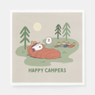 Serviette En Papier cacahuètes   Campeurs de couchage Snoopy & Woodsto
