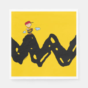 Serviette En Papier cacahuètes   Charlie Baseball Brown