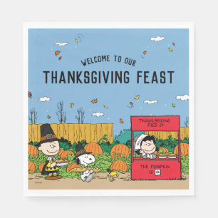 Serviette En Papier cacahuètes Charlie Brown Thanksgiving Fete