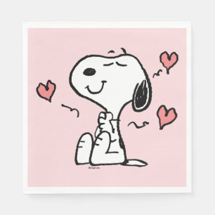 Serviette En Papier cacahuètes Coeurs de snoopy