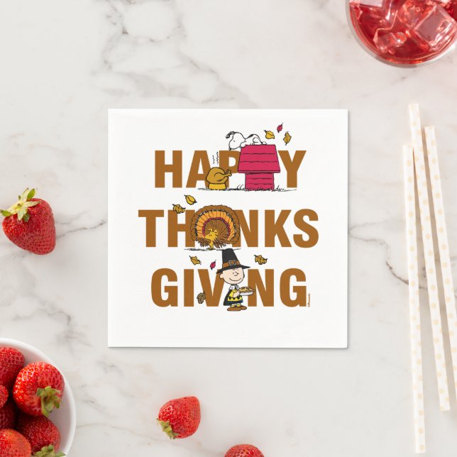 Serviette En Papier cacahuètes | Combo Bon thanksgiving (En situation)