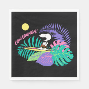 Serviette En Papier cacahuètes   Cowabunga Snoopy
