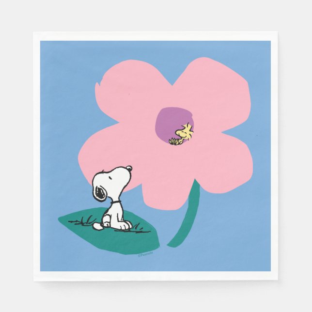 Serviette En Papier cacahuètes | Illustration Nature Rose Flower (Devant)