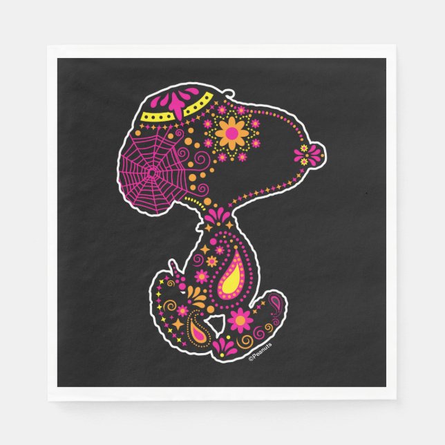 Serviette En Papier cacahuètes | Jour décoré du chien (Devant)