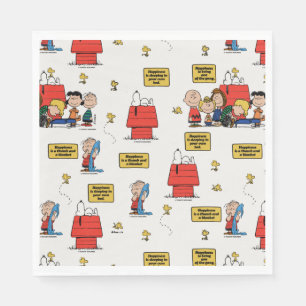 Serviette En Papier cacahuètes   Le bonheur, c'est...