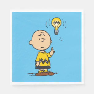 Serviette En Papier cacahuètes   L'idée de l'ampoule de Charlie Brown