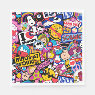 Serviette En Papier cacahuètes Motif de patchs Mixtape