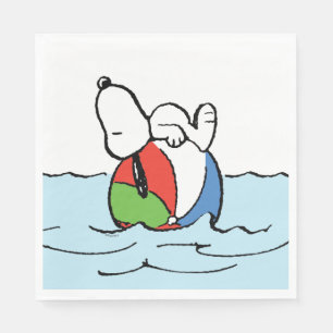 Serviette En Papier cacahuètes Snoopy Beach Ball Beach