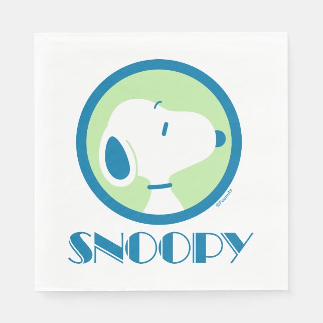 Serviette En Papier cacahuètes | Snoopy Blue Deco Dreams (Devant)