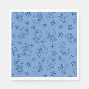 Serviette En Papier cacahuètes Snoopy Blue Space Astronaut Motif