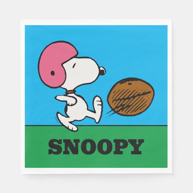 Serviette En Papier cacahuètes | Snoopy Football Kicker (Devant)