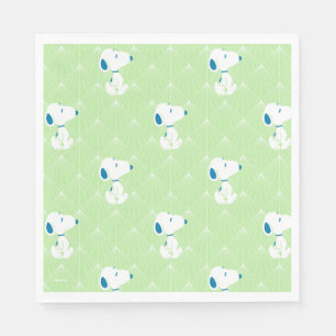 Serviette En Papier cacahuètes   Snoopy Green Deco Dreams Motif