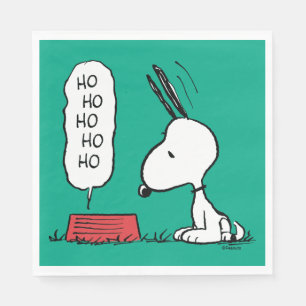 Serviette En Papier cacahuètes   Snoopy Ho Ho Ho Plat alimentaire