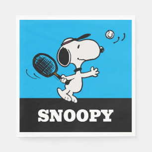 Serviette En Papier cacahuètes Snoopy Joue Au Tennis