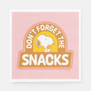 Serviette En Papier cacahuètes   Snoopy N'oubliez pas les snacks