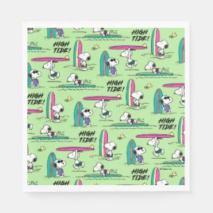 Serviette En Papier cacahuètes   Snoopy Ocean High Tide Motif