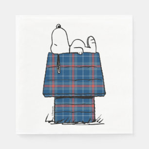 Serviette En Papier cacahuètes Snoopy Plaid Flannel Holiday Dog Hous