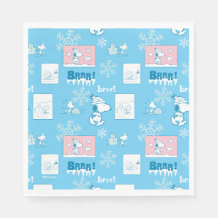 Serviette En Papier cacahuètes Snoopy Snow Day Motif