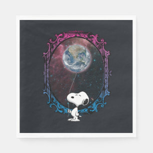 Serviette En Papier cacahuètes   Snoopy Spacé Out Balloon