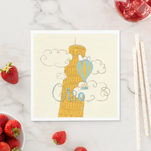 Serviette En Papier cacahuètes   Snoopy & Woodstock Ciao