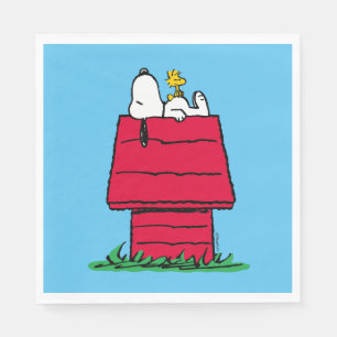 Serviette En Papier cacahuètes Snoopy & Woodstock Doghouse