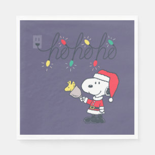 Serviette En Papier cacahuètes   Snoopy & Woodstock Ho Ho Ho