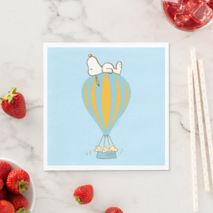 Serviette En Papier cacahuètes Snoopy & Woodstock Hot Air Balloon