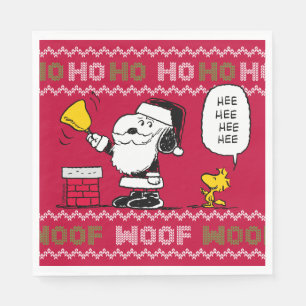 Serviette En Papier cacahuètes Snoopy & Woodstock Père Noël Bell Rin